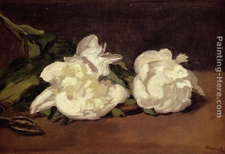 Branch Of White Peonies With Pruning Shears painting - Eduard Manet Branch Of White Peonies With Pruning Shears art painting